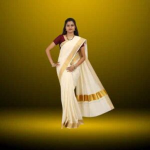Kuthampully Kerala Kasavu Set Mundu
